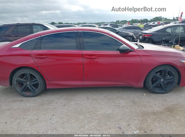 1HGCV2F36MA009671 2021 HONDA ACCORD Красный Вид задней части салона