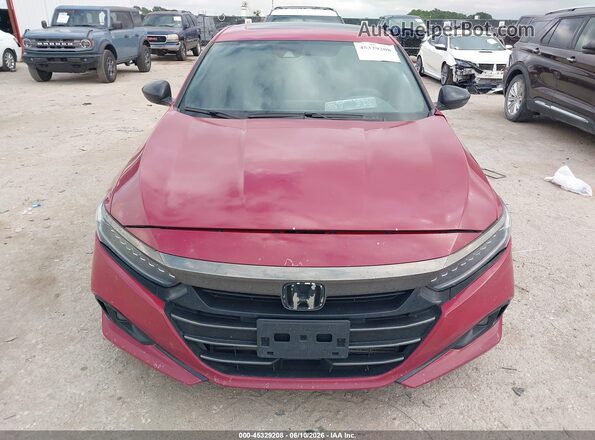 1HGCV2F36MA009671 2021 HONDA ACCORD Красный Вид щитка приборов