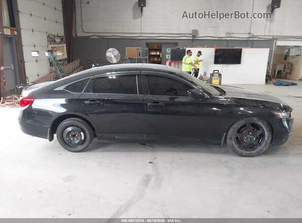 1HGCV2F37JA031805 2018 HONDA ACCORD Черный Вид задней части салона