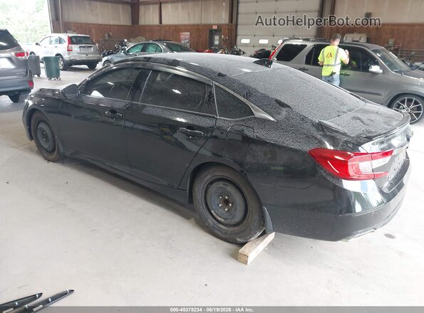 1HGCV2F37JA031805 2018 HONDA ACCORD Черный Задняя левая четверть