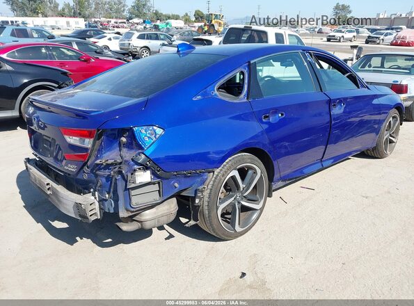1HGCV2F37KA010793 2019 HONDA ACCORD Синий Задняя правая четверть