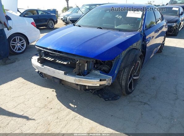 1HGCV2F37KA010793 2019 HONDA ACCORD Синий Вид спереди