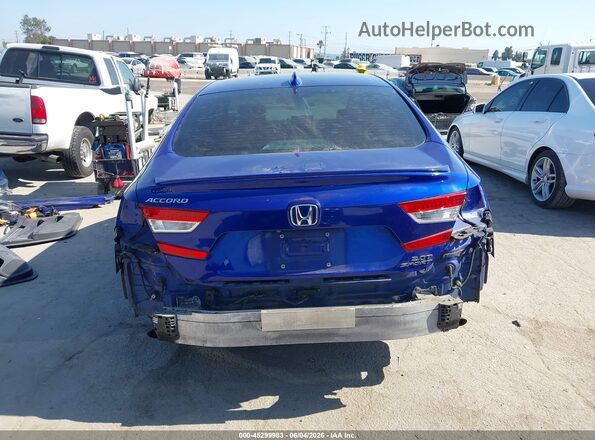 1HGCV2F37KA010793 2019 HONDA ACCORD Синий 