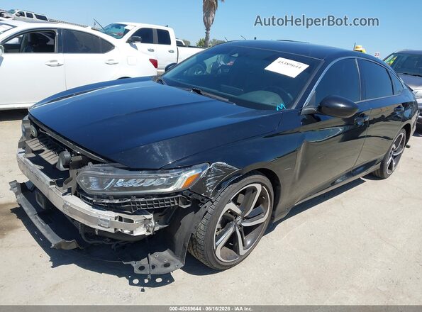 1HGCV2F37LA015493 2020 HONDA ACCORD Black Front left