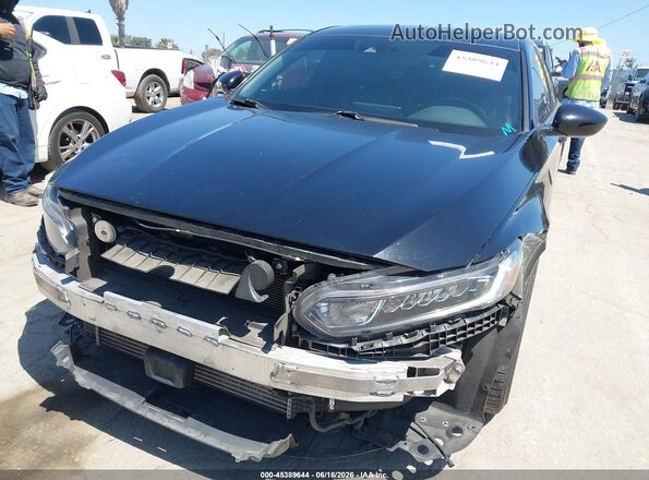 1HGCV2F37LA015493 2020 HONDA ACCORD Black Front view