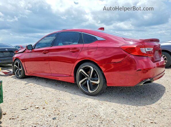 1HGCV2F37LA021262 2020 HONDA ACCORD Red Задня ліва чверть