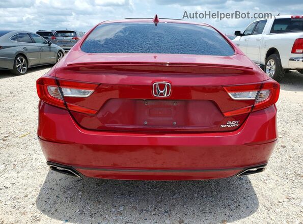 1HGCV2F37LA021262 2020 HONDA ACCORD Red Вид ззаду