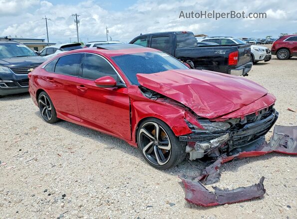 1HGCV2F37LA021262 2020 HONDA ACCORD Red Передня права чверть