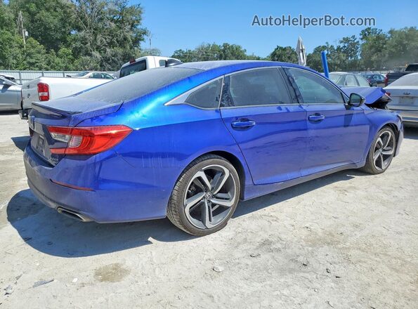 1HGCV2F37MA013423 2021 HONDA ACCORD Blue Հետևի աջ