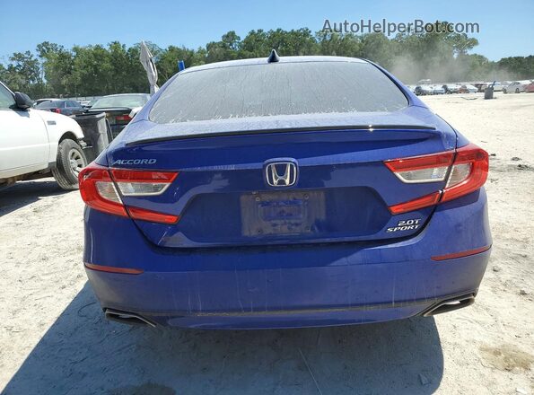 1HGCV2F37MA013423 2021 HONDA ACCORD Blue Հետևի տեսք