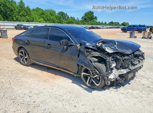 1HGCV2F37MA017696 2021 HONDA ACCORD Black Передня права чверть