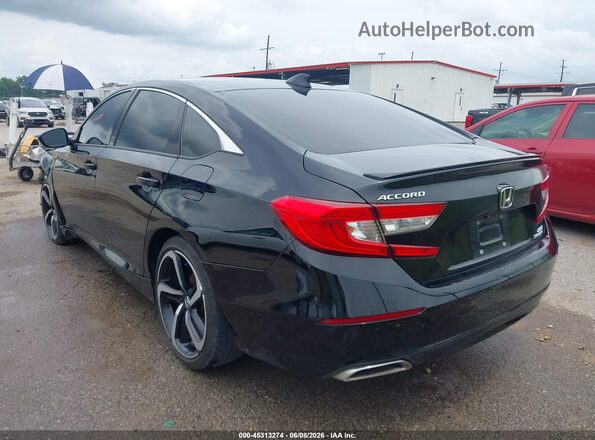 1HGCV2F38JA051819 2018 HONDA ACCORD Black უკანა მარცხენა