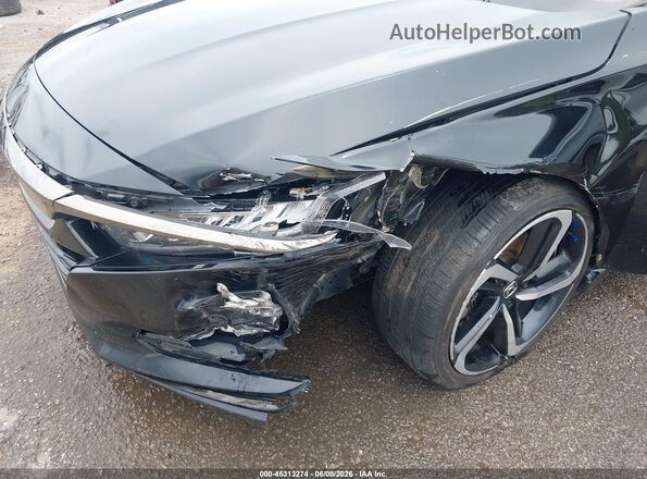 1HGCV2F38JA051819 2018 HONDA ACCORD Black წინა ხედი
