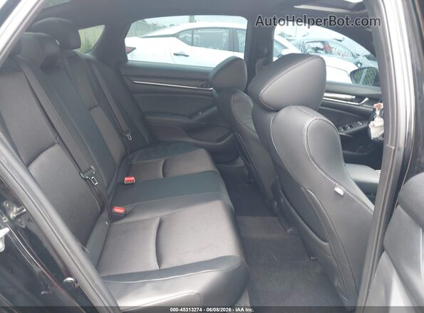 1HGCV2F38JA051819 2018 HONDA ACCORD Black VIN კოდის სტიკერის ხედი