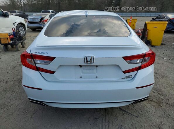 1HGCV2F38KA033953 2019 HONDA ACCORD White Widok z tyłu
