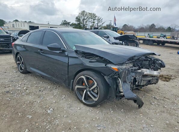 1HGCV2F38LA001165 2020 HONDA ACCORD Black Front right