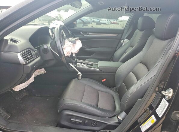 1HGCV2F38LA001165 2020 HONDA ACCORD Black Front interior view