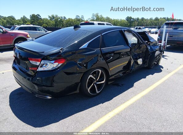 1HGCV2F38MA010482 2021 HONDA ACCORD Black უკანა მარჯვენა