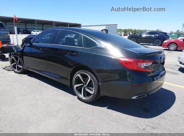 1HGCV2F38MA010482 2021 HONDA ACCORD Black უკანა მარცხენა