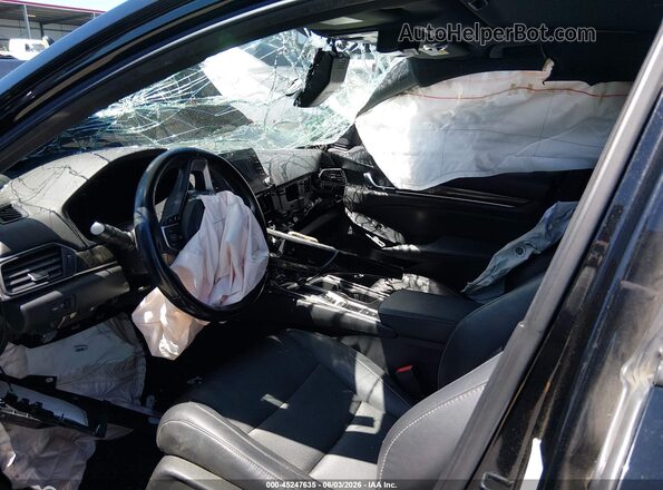 1HGCV2F38MA010482 2021 HONDA ACCORD Black წინა სალონის ხედი