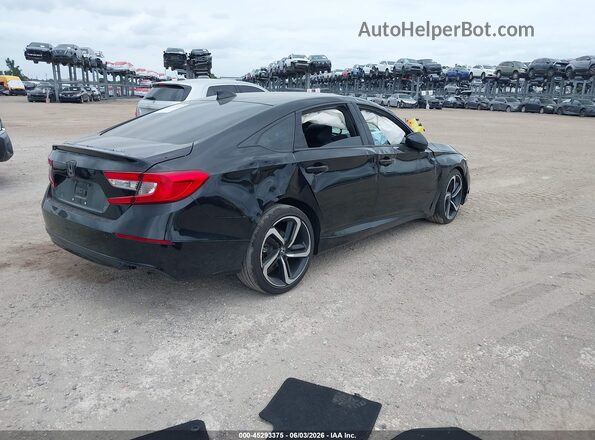 1HGCV2F38MA010823 2021 HONDA ACCORD Black Trasero derecho