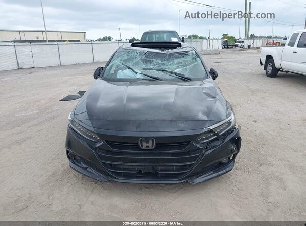 1HGCV2F38MA010823 2021 HONDA ACCORD Black Vista del cuadro de instrumentos