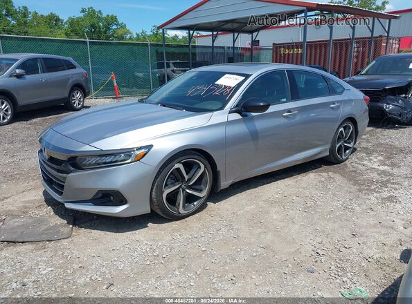 1HGCV2F38NA018311 2022 HONDA ACCORD Серебряный Передняя левая четверть