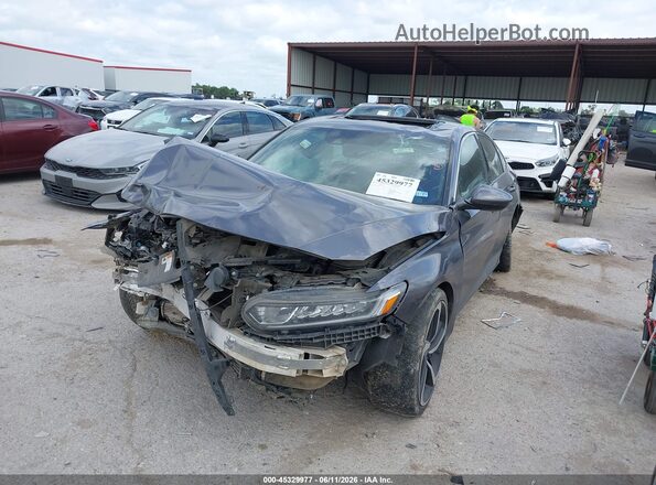 1HGCV2F39LA012031 2020 HONDA ACCORD Gray წინა მარცხენა ხედი სამი მეოთხედიდან