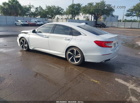 1HGCV2F3XJA026310 2018 HONDA ACCORD White Հետևի ձախ
