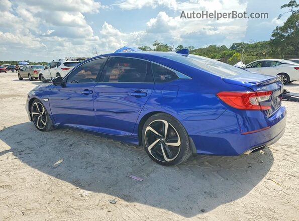 1HGCV2F3XJA044869 2018 HONDA ACCORD Blue 