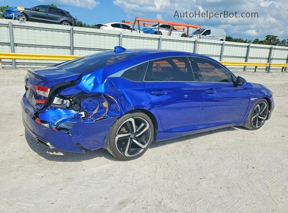 1HGCV2F3XJA044869 2018 HONDA ACCORD Blue 