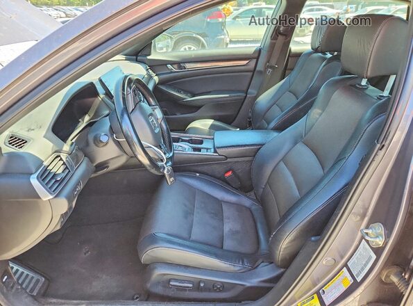1HGCV2F3XJA051286 2018 HONDA ACCORD Charcoal Вид салону спереду