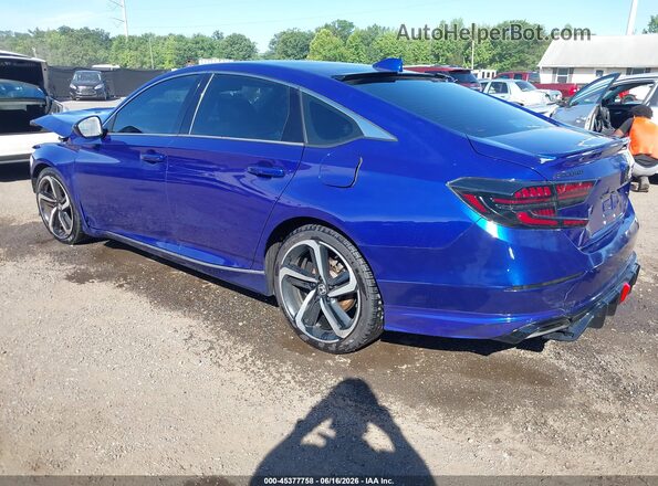 1HGCV2F3XLA010806 2020 HONDA ACCORD Blue Задня ліва чверть