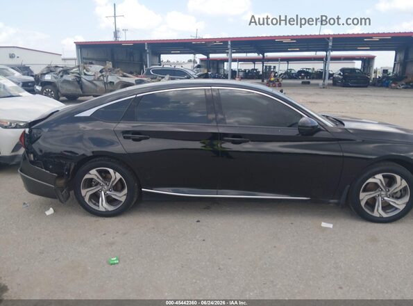 1HGCV2F51JA006206 2018 HONDA ACCORD Black Widok wnętrza z tyłu