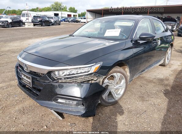 1HGCV2F51KA030944 2019 HONDA ACCORD Black Առջևի ձախ երեք քառորդ տեսարան