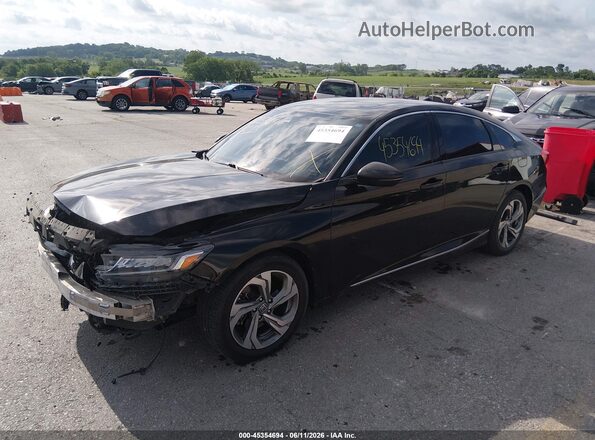 1HGCV2F54JA020536 2018 HONDA ACCORD Black Front left