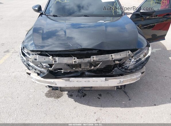 1HGCV2F54JA020536 2018 HONDA ACCORD Black Front view