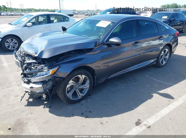1HGCV2F54LA004839 2020 HONDA ACCORD Gray Առջևի ձախ երեք քառորդ տեսարան