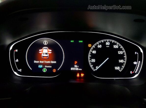 1HGCV2F55JA013420 2018 HONDA ACCORD White Instrument cluster view