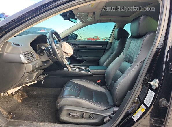 1HGCV2F55LA029958 2020 HONDA ACCORD Черный Вид салона спереди