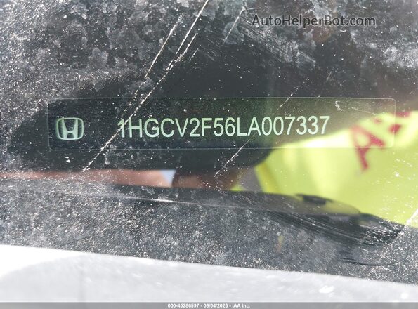 1HGCV2F56LA007337 2020 HONDA ACCORD White 