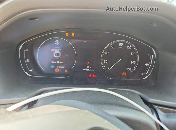 1HGCV2F57JA009031 2018 HONDA ACCORD White Սարքավորումների վահանակի տեսք