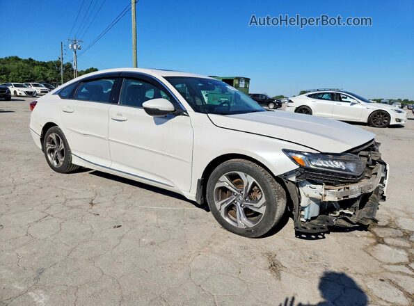 1HGCV2F58JA006834 2018 HONDA ACCORD White Передня права чверть