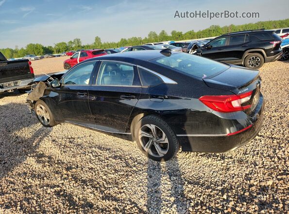 1HGCV2F67JA013167 2018 HONDA ACCORD Black Trasero izquierdo