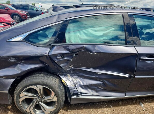 1HGCV2F69JA032058 2018 HONDA ACCORD Gray უკანა სავარძლების ხედი