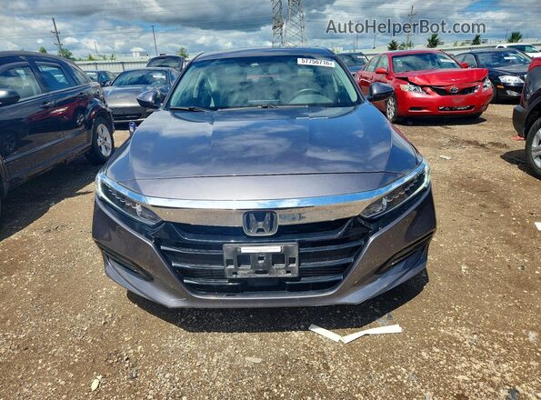 1HGCV2F69JA032058 2018 HONDA ACCORD Gray წინა ხედი