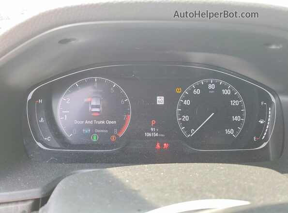 1HGCV2F90LA007899 2020 HONDA ACCORD White Вид щитка приладів