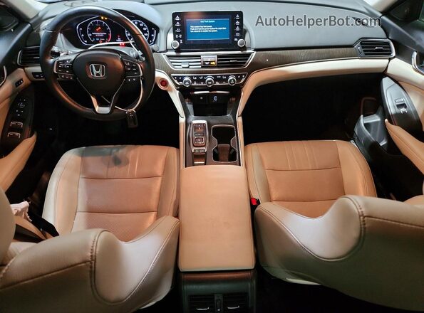 1HGCV2F91JA015989 2018 HONDA ACCORD White Առջևի վահանակի տեսք