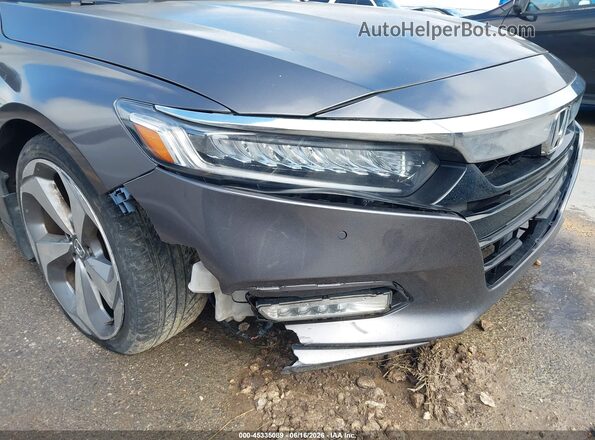 1HGCV2F92JA004984 2018 HONDA ACCORD Gray Vista del cuadro de instrumentos