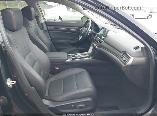 1HGCV2F93KA033735 2019 HONDA ACCORD Black წინა სალონის ხედი
